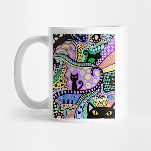 BLACK CAT IN THE CITY Mug